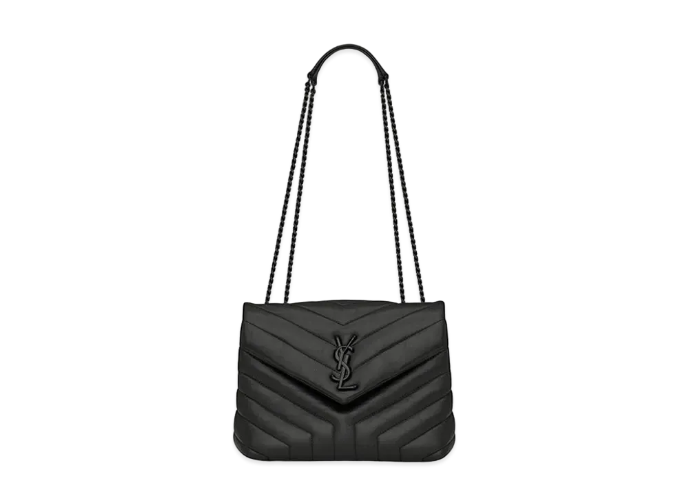 Saint Laurent Loulou Small In Matelasse Y Leather "Black"