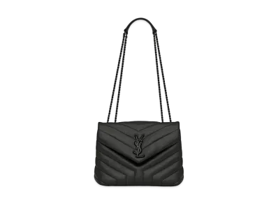Saint Laurent Loulou Small In Matelasse Y Leather "Black"