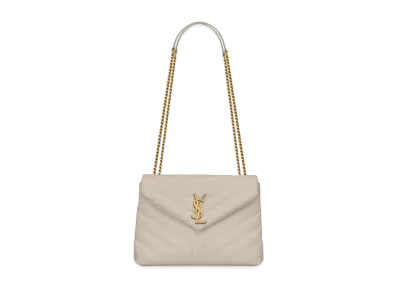 Saint Laurent Loulou Small In Matelasse Y Leather "Vintage White"