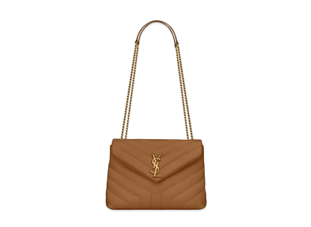 Saint Laurent Loulou Small In Matelasse Y Leather "Natural Dark"