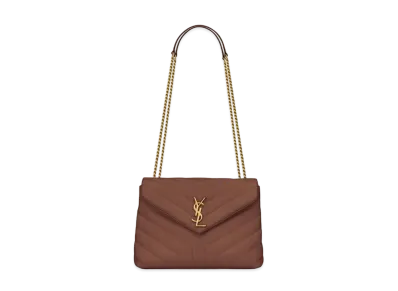 Saint Laurent Loulou Small In Matelasse Y Leather "Brownie"