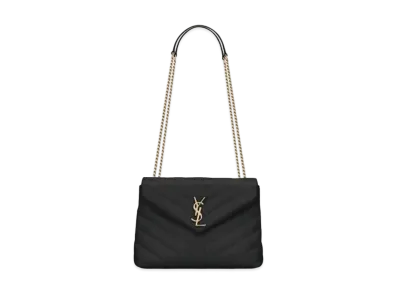 Saint Laurent Loulou Small In Matelasse Y Leather "Black"