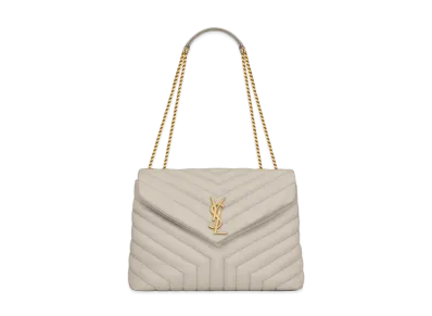 Saint Laurent Loulou Medium In Matelasse Y Leather "Vintage White"