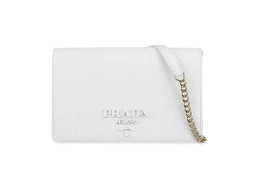 PRADA Saffiano Leather Mini Bag "White"
