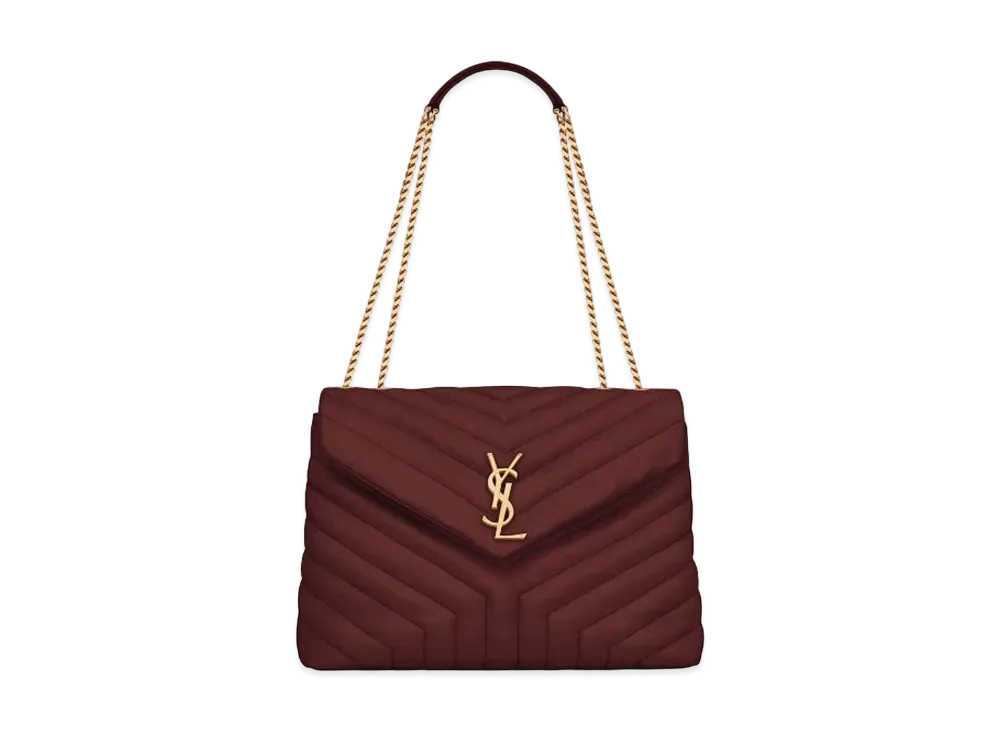 Saint Laurent Loulou Medium In Matelasse Y Leather "Rouge Legion"