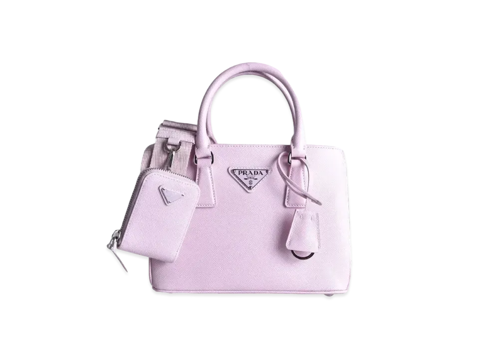 PRADA Galleria Saffiano Leather Mini Bag "Alabaster Pink"