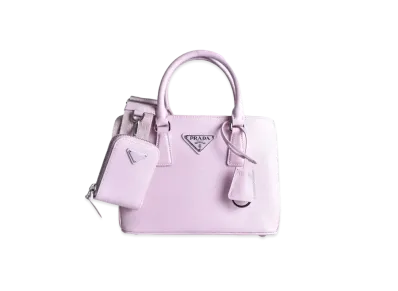 PRADA Galleria Saffiano Leather Mini Bag "Alabaster Pink"