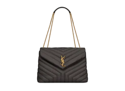 Saint Laurent Loulou Medium In Matelasse Y Leather "Storm"