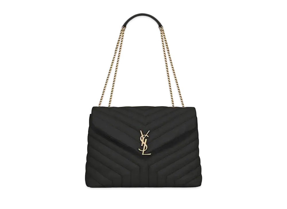 Saint Laurent Loulou Medium In Matelasse Y Leather "Black"