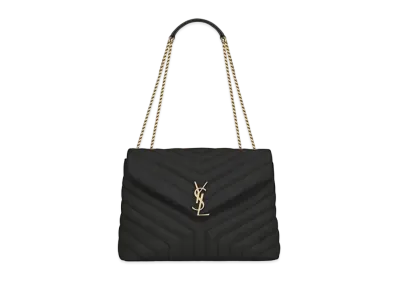 Saint Laurent Loulou Medium In Matelasse Y Leather "Black"
