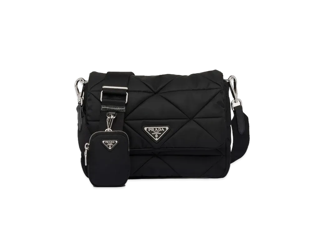 PRADA Padded Re Nylon Shoulder Bag "Black"