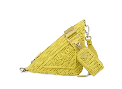 PRADA Triangle Crochet Bag "Citron Green"