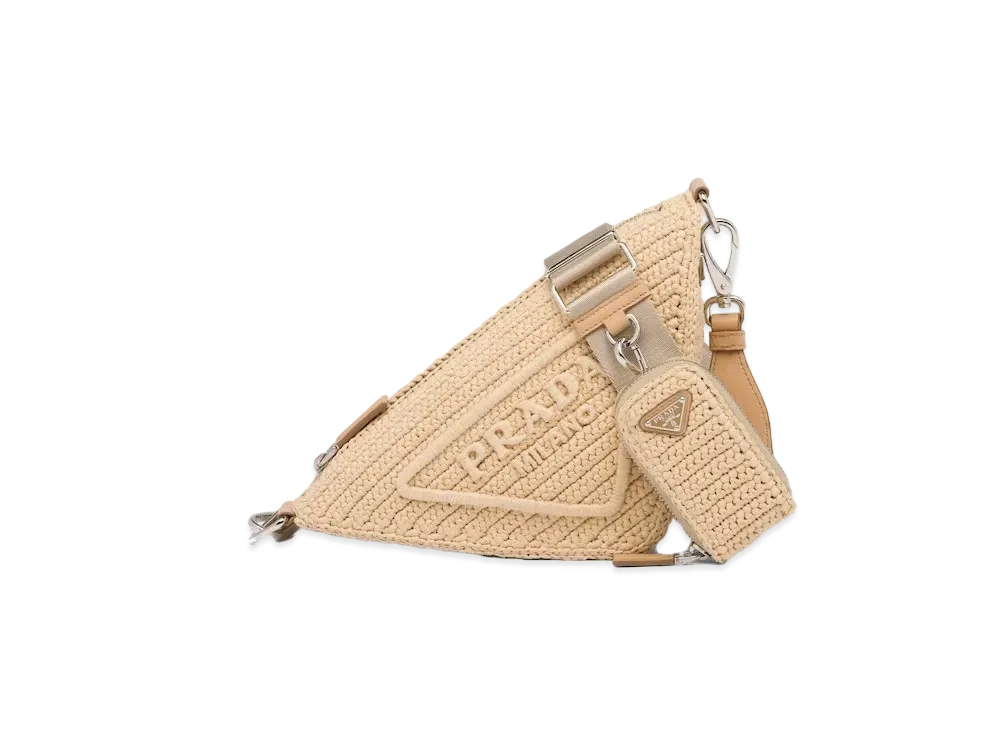 PRADA Triangle Crochet Bag "Natural"