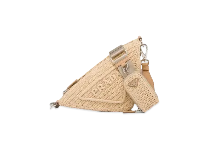 PRADA Triangle Crochet Bag "Natural"