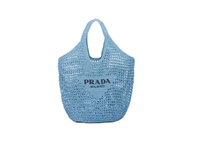 PRADA Crochet Tote Bag "Light Blue"
