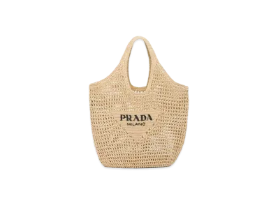 PRADA Raffia Tote Bag "Tan"