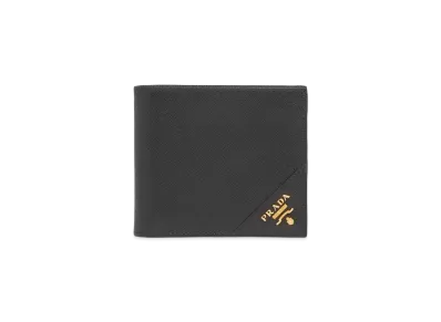 PRADA Saffiano Leather Wallet "Black"