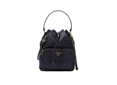 PRADA Duet Re Nylon Shoulder Bag "Navy"