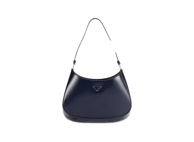 PRADA Cleo Brushed Leather Shoulder Bag "Blue"