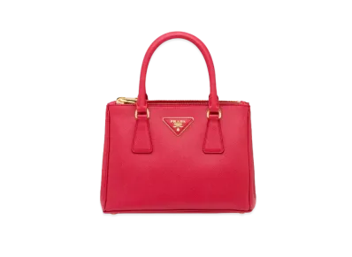 PRADA Galleria Saffiano Leather Small Bag "Fiery Red"