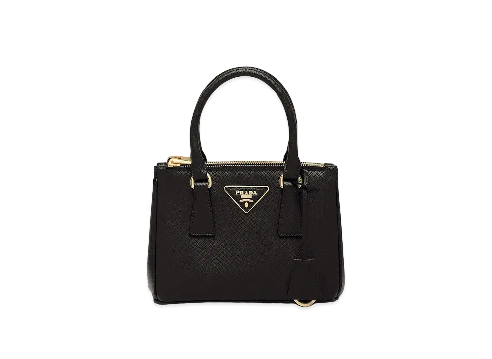 PRADA Galleria Saffiano Leather Mini Bag "Black"