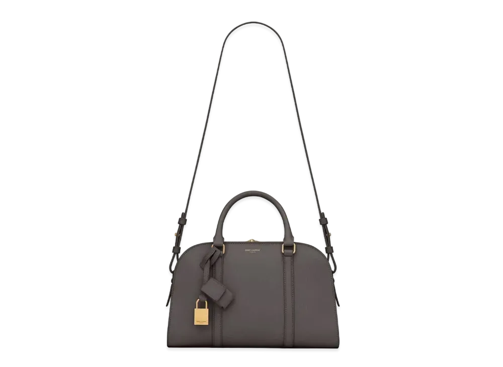 Saint Laurent Lock Baby Duffle In Smooth Leather "Storm"