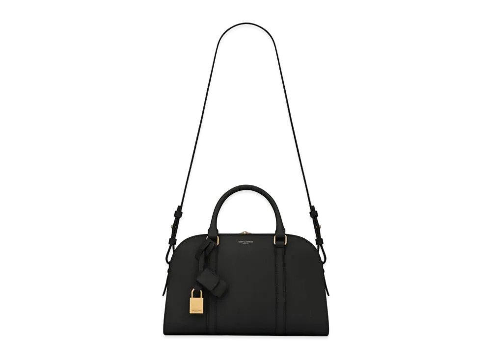 Saint Laurent Lock Baby Duffle In Smooth Leather "Black"