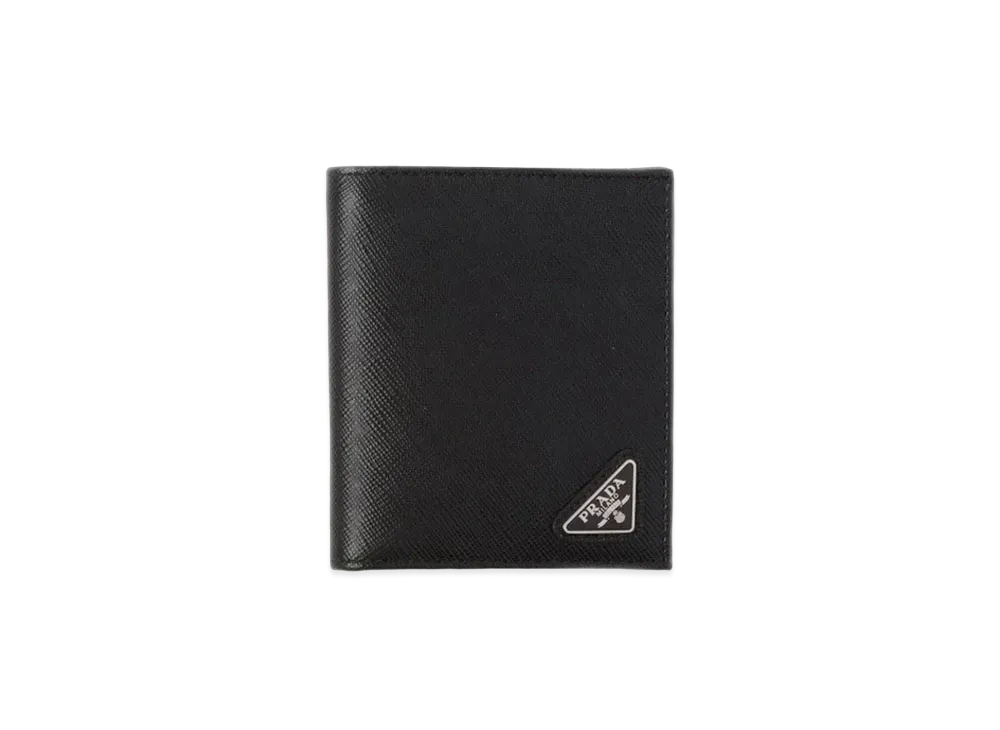 PRADA Saffiano Leather Wallet "Black"