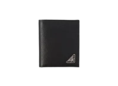 PRADA Saffiano Leather Wallet "Black"
