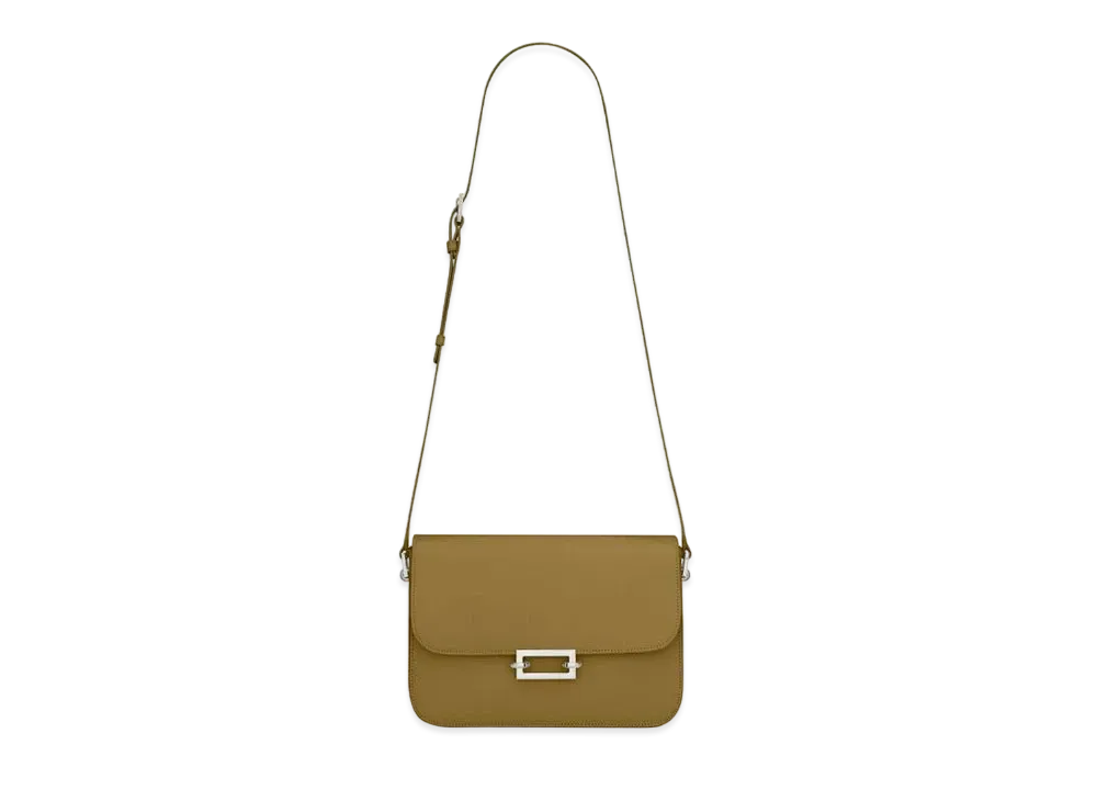 Saint Laurent Le Pave Satchel In Smooth Leather "Brown Green"