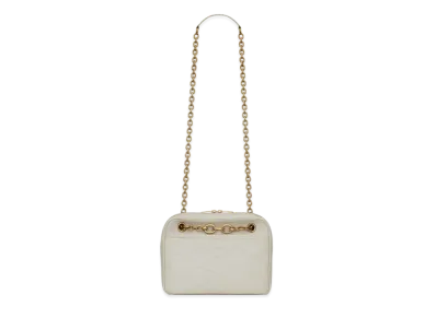 Saint Laurent Le Maillon Small Chain Bag In Quilted Lambskin "Vintage White"