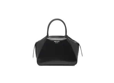 PRADA Small Brushed Leather Prada Supernova Handbag "Black"