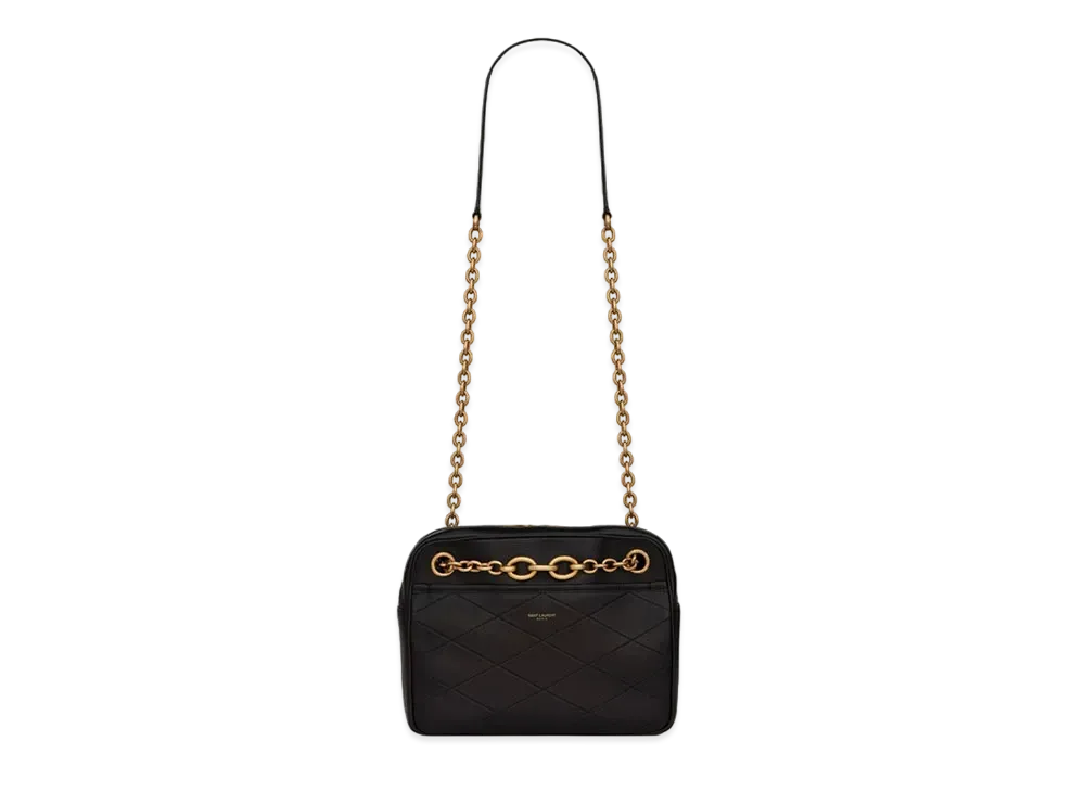 Saint Laurent Le Maillon Small Chain Bag In Quilted Lambskin "Black"