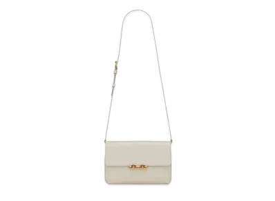 Saint Laurent Le Maillon Satchel In Smooth Leather "Vintage White"