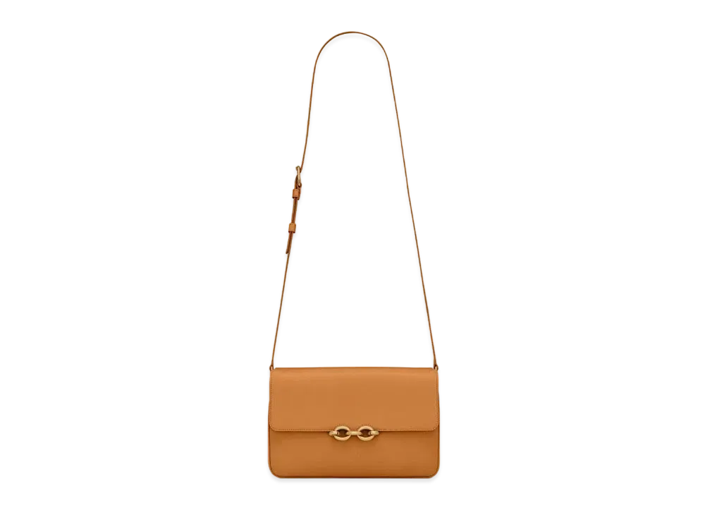 Saint Laurent Le Maillon Satchel In Smooth Leather "Mustard"