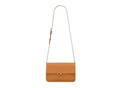 Saint Laurent Le Maillon Satchel In Smooth Leather "Mustard"