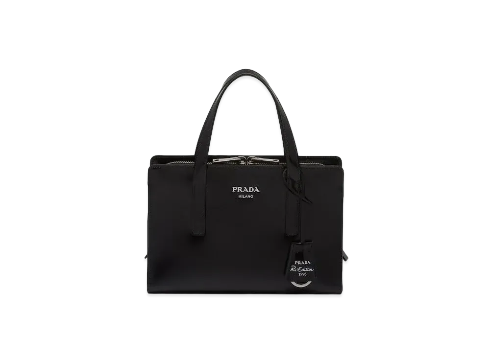 PRADA Re Edition 1995 Brushed Leather Mini Handbag "Black"