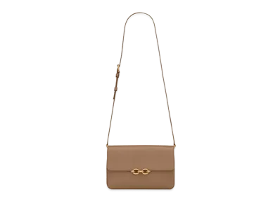 Saint Laurent Le Maillon Satchel In Smooth Leather "Taupe"