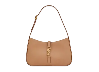 Saint Laurent Le 5 A 7 Hobo Bag In Vegetable-Tanned Leather "Brown Gold"