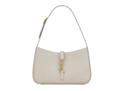 Saint Laurent Le 5 A 7 Hobo Bag In Smooth Leather "Vintage White"