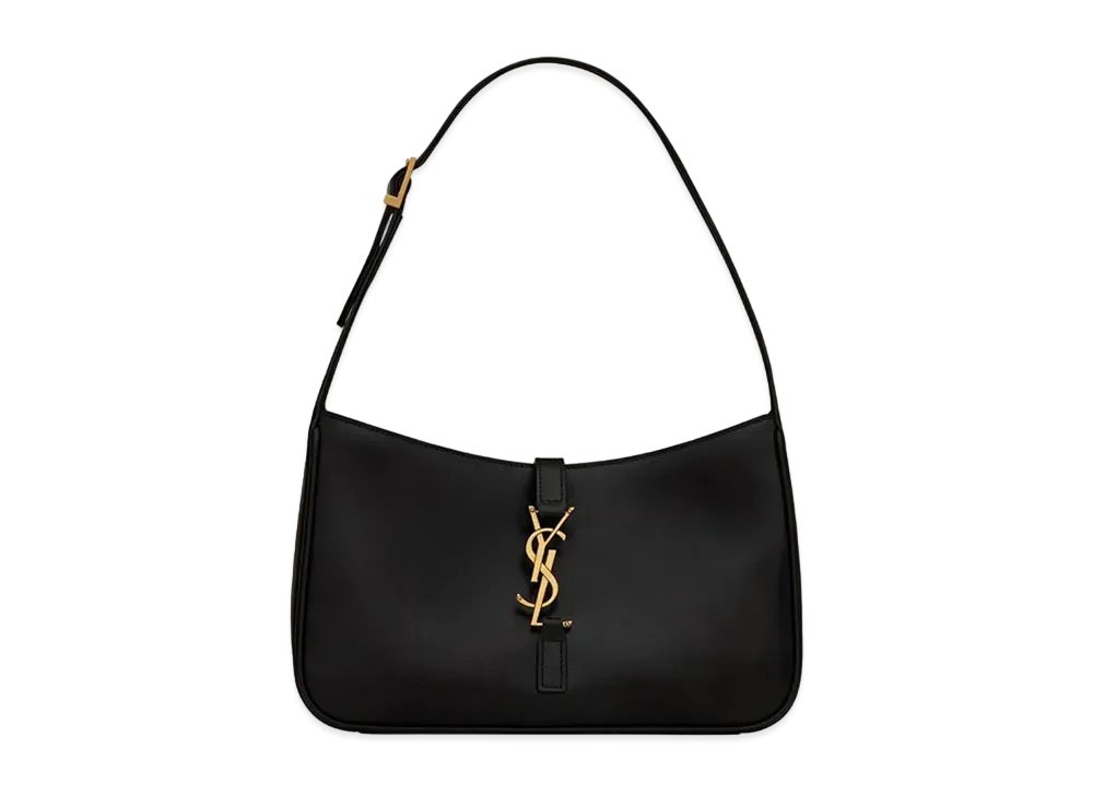 Saint Laurent Le 5 A 7 Hobo Bag In Smooth Leather "Black"