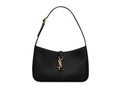 Saint Laurent Le 5 A 7 Hobo Bag In Smooth Leather "Black"