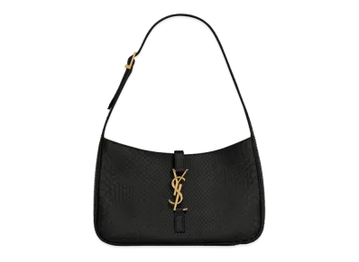 Saint Laurent Le 5 A 7 Hobo Bag In Matte Python "Black"