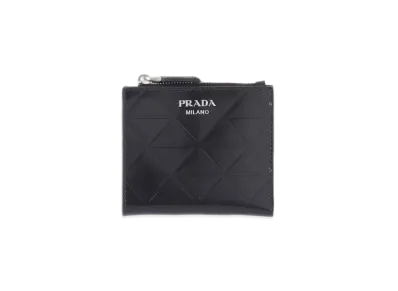 PRADA Small Brushed Leather Wallet "Black"