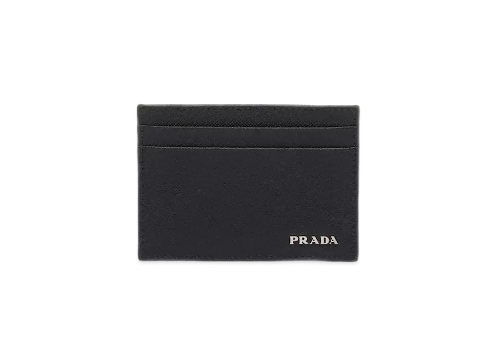 PRADA Saffiano Leather Card Holder "Black"