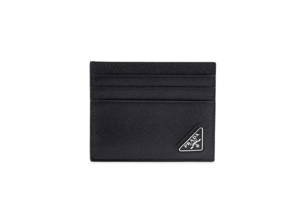 PRADA Saffiano Leather Card Holder "Black"