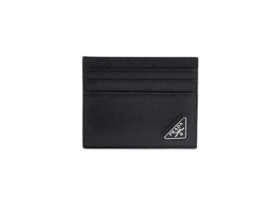 PRADA Saffiano Leather Card Holder "Black"