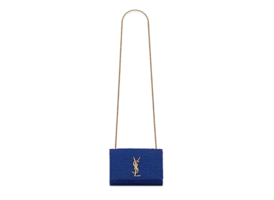 Saint Laurent Kate Small In Boucle Tweed "Indigo Blue"