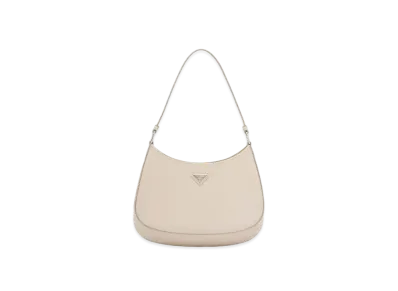 PRADA Cleo Brushed Leather Shoulder Bag Desert Beige