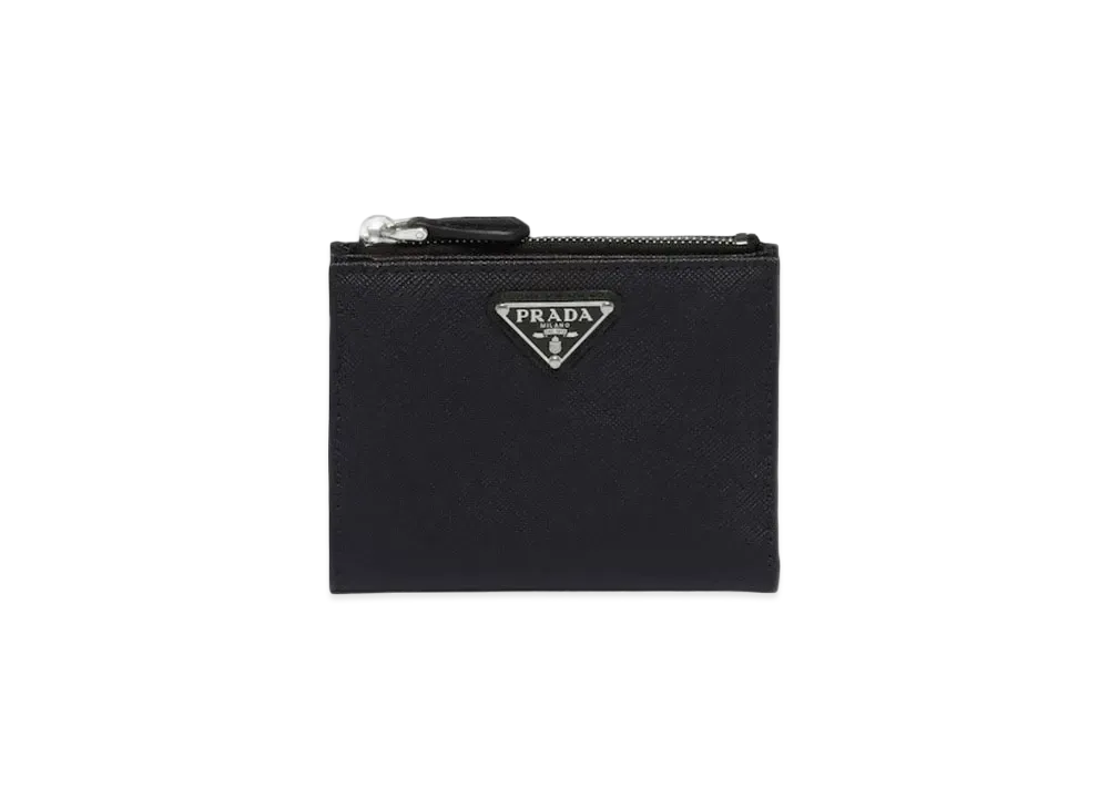 PRADA Small Saffiano Leather Wallet "Black"